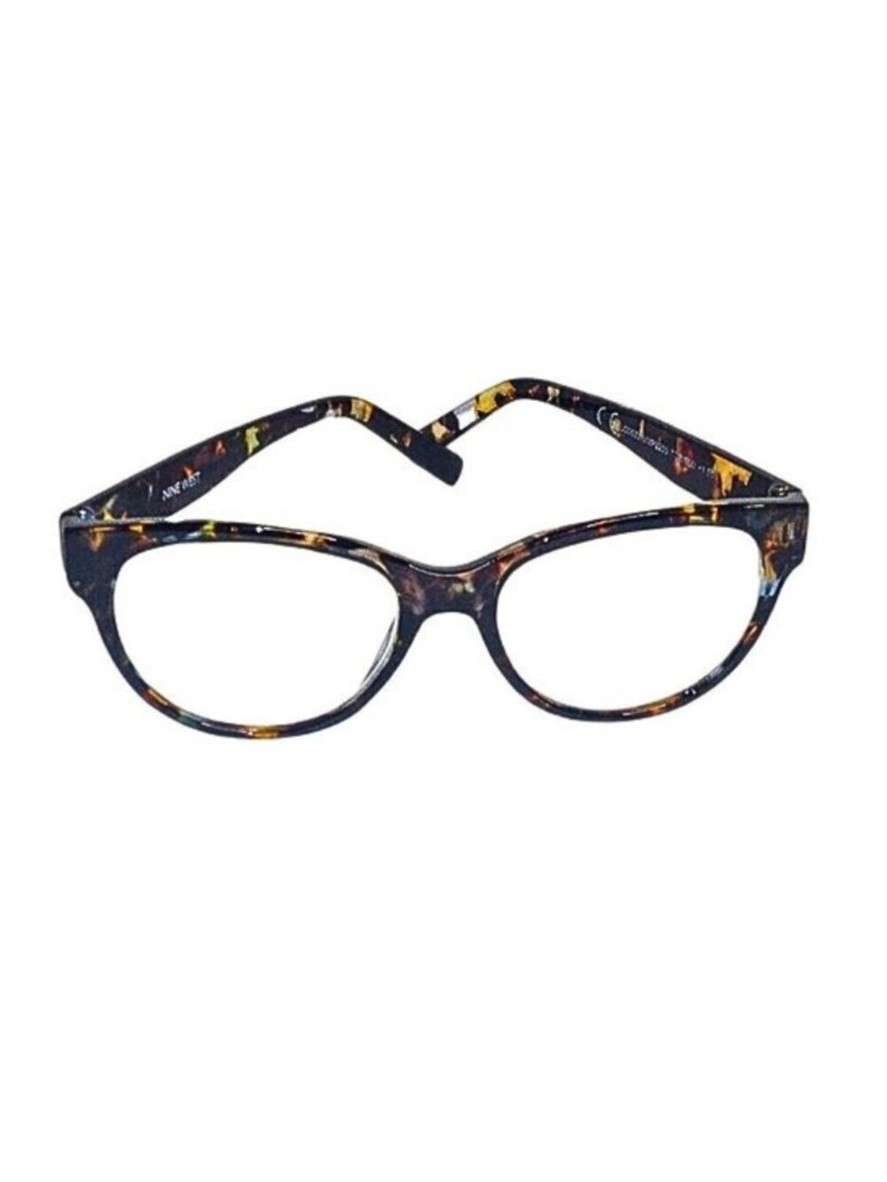 NINE WEST WOMEN'S READING GLASSES +1.50 - TORTOISE PRINT OVAL SHAPED FRAME